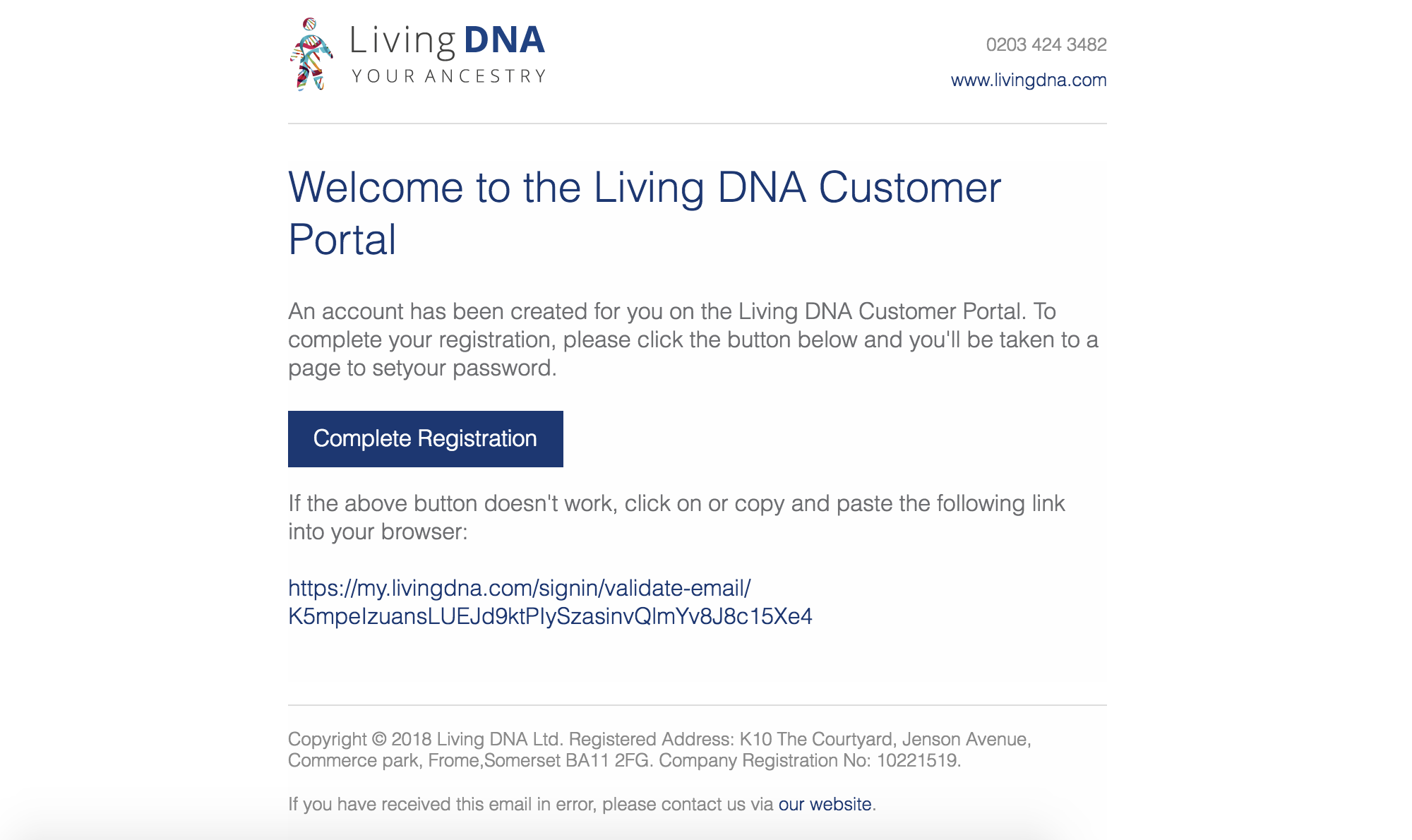 I didn't get my validation email! – Support Center | Living DNA